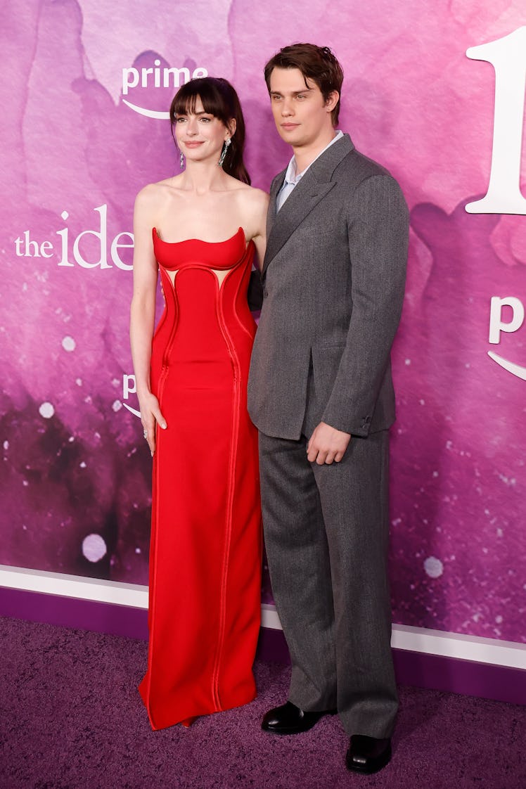 Anne Hathaway and Nicholas Galitzine attend the NYC premiere of "The Idea of You" at Jazz at Lincoln...