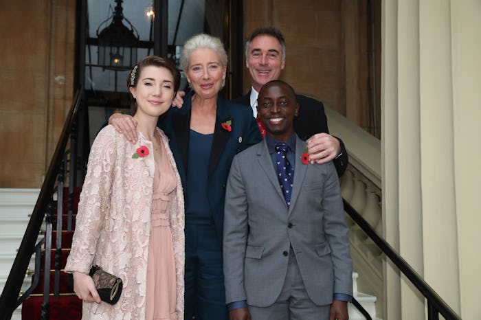 LONDON, ENGLAND - NOVEMBER 7: Actress Emma Thompson with her husband Greg Wise and children Gaia Wis...