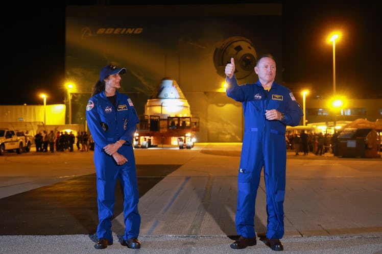 CAPE CANAVERAL, FLORIDA - APRIL 16: (L-R) Suni Williams, NASA astronaut and Starliner mission pilot,...