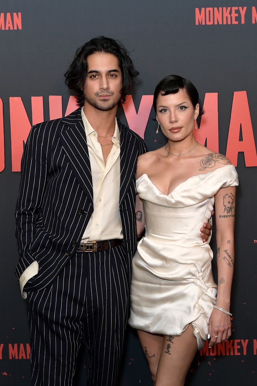 WEST HOLLYWOOD, CALIFORNIA - APRIL 02: (L-R) Avan Jogia and Halsey attend a special screening of MON...