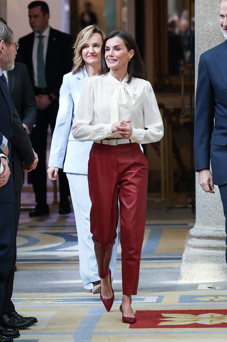 Queen Letizia of Spain attends the National Sports Awards 2022 at El Pardo Palace on April 04, 2024 ...