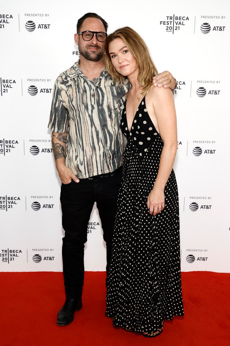 Preston Cook and Julia Stiles attend the “The God Committee" premiere during the 2021 Tribeca Festiv...