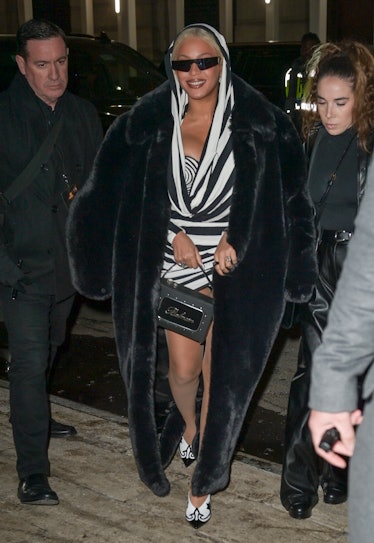 Beyonce is seen at Kelly Rowland's movie premiere on February 15, 2024 in ny, New York. (Photo by ME...