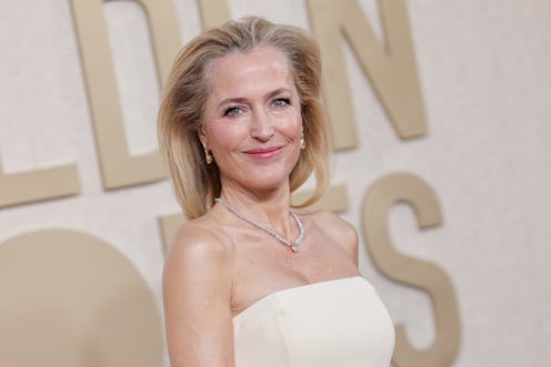 Gillian Anderson wore a vagina dress to the 81st Golden Globe Awards.