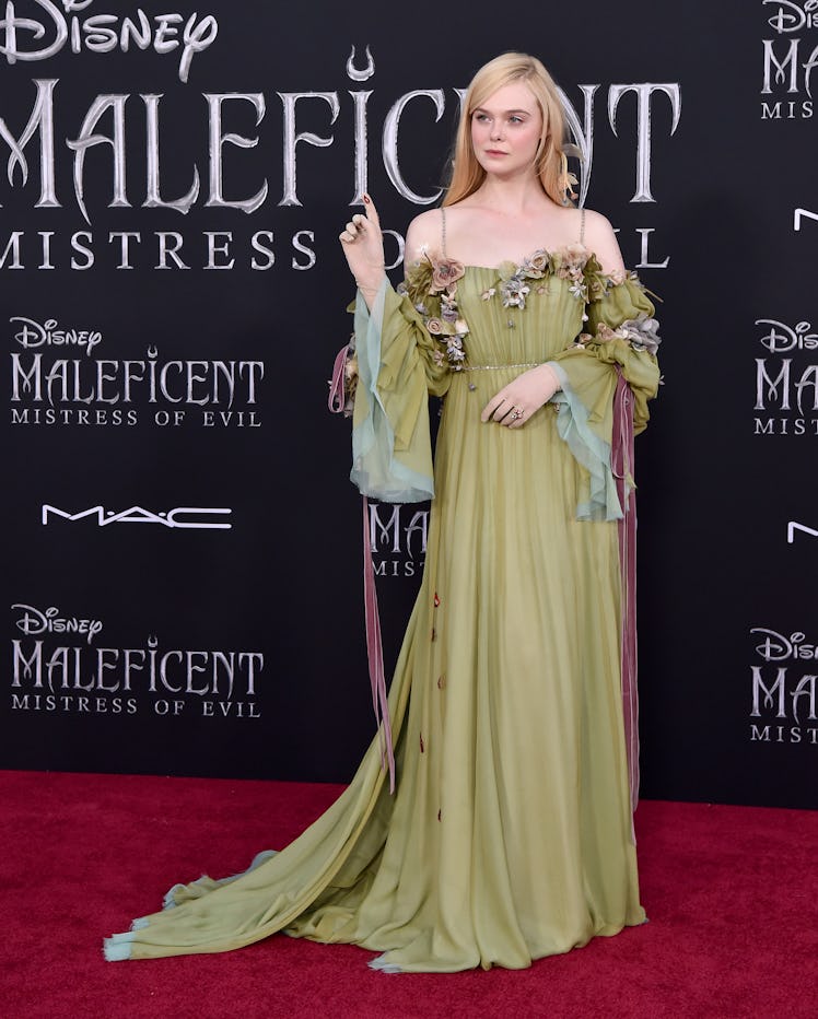 Elle Fanning attends the World Premiere of Disney's “Maleficent: Mistress of Evil" 