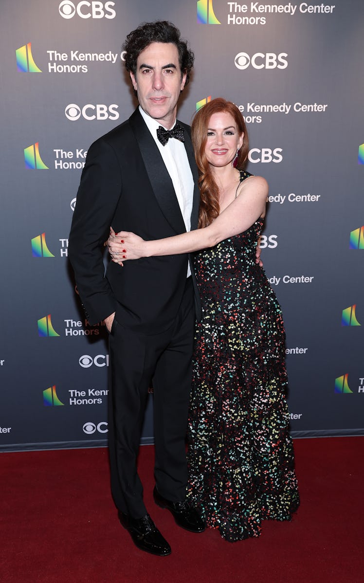 Sacha Cohen and Isla Fisher attend the 45th Kennedy Center Honors ceremony at The Kennedy Center on ...