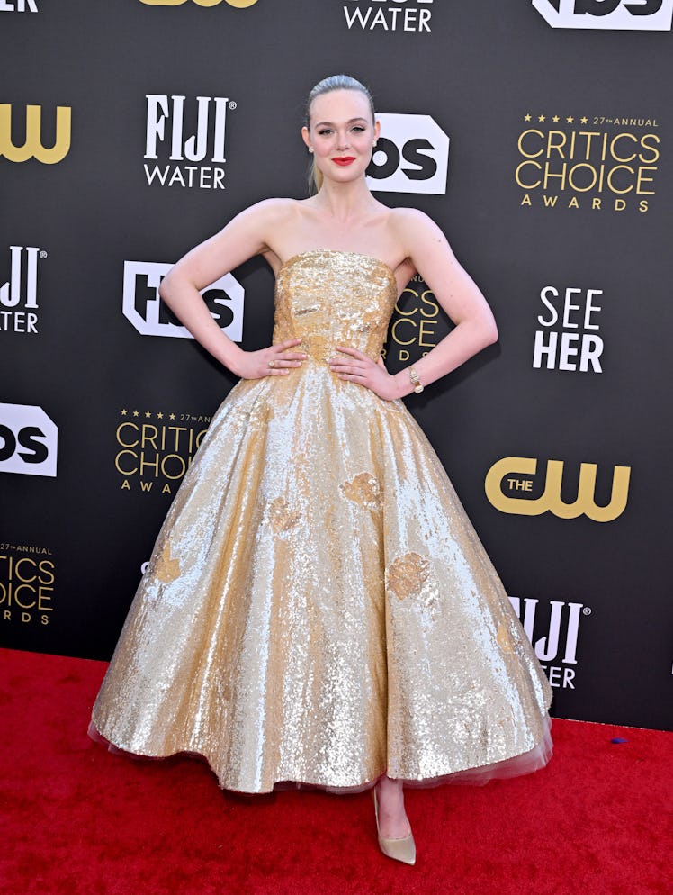Elle Fanning attends the 27th Annual Critics Choice Awards 