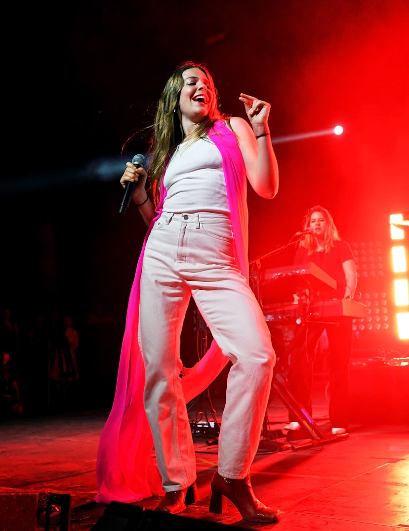 INDIO, CA - APRIL 20:  Maggie Rogers performs at Gobi Tent during the 2019 Coachella Valley Music An...