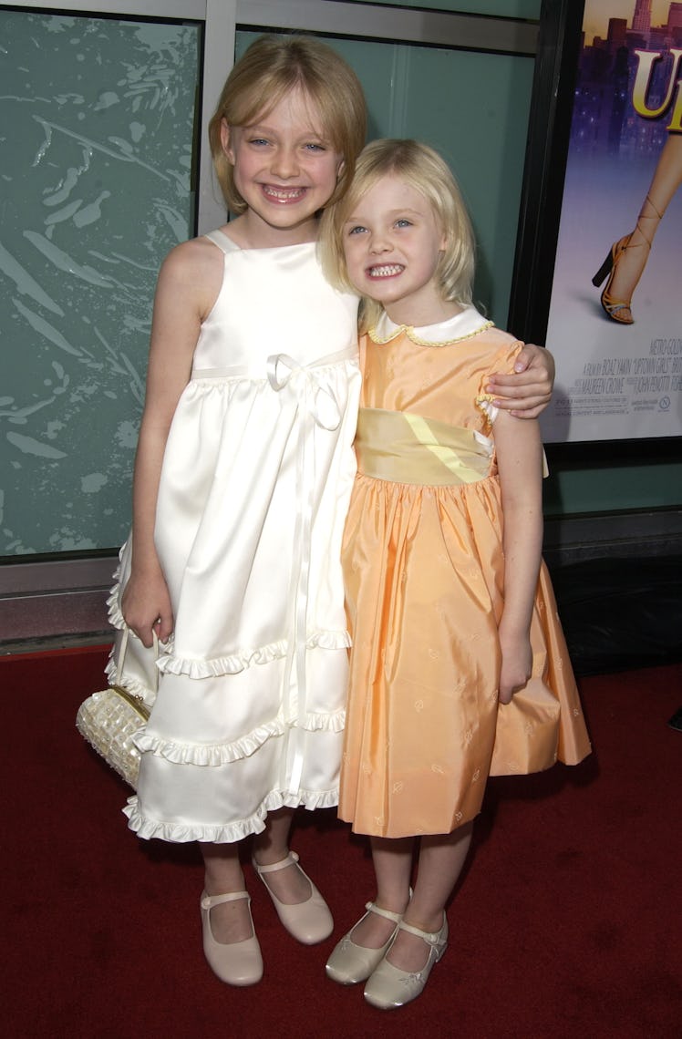 Dakota Fanning & Sister Elle during "Uptown Girls" Premiere 