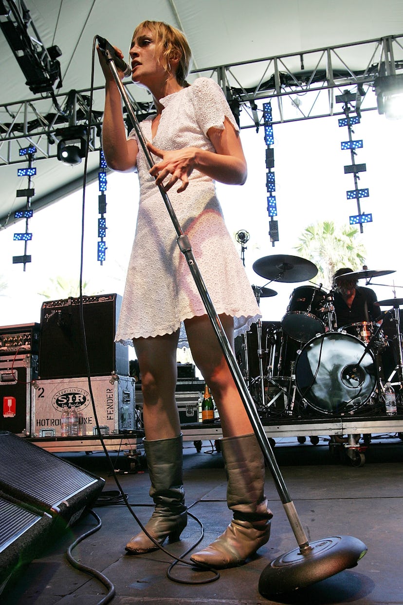 INDIO, CA - APRIL 30:  Emily Haines of Metric performs at the 2006 Coachella Music Festival on April...
