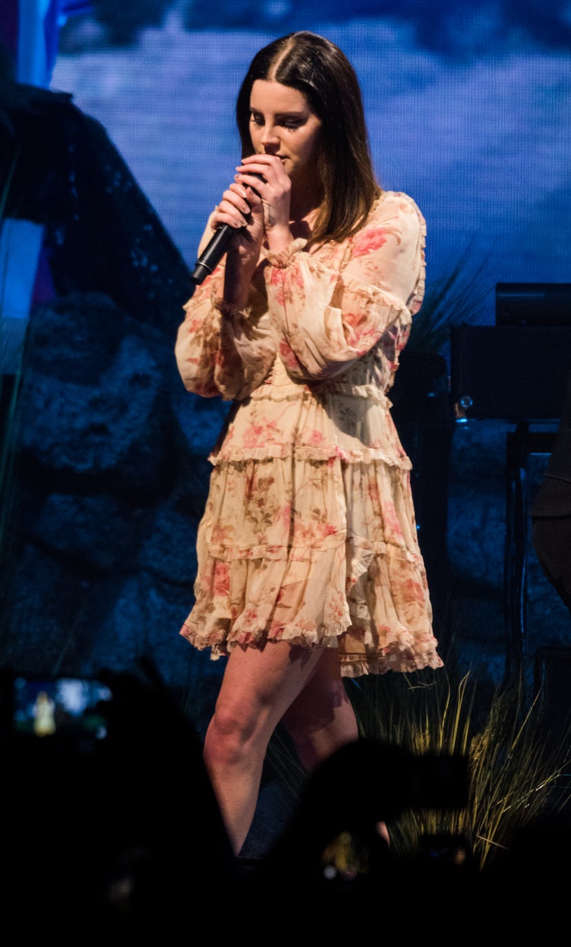 ATLANTA, GA - FEBRUARY 05:  Lana Del Rey performs on stage at Philips Arena on February 5, 2018 in A...