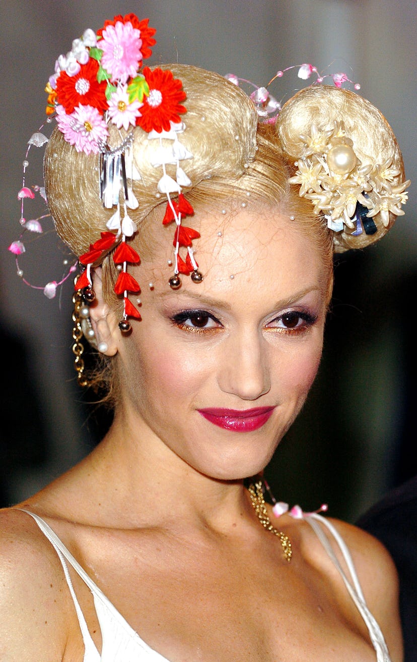 Gwen Stefani at the Tor di Valle in Rome, Italy. (Photo by James Quinton/WireImage)