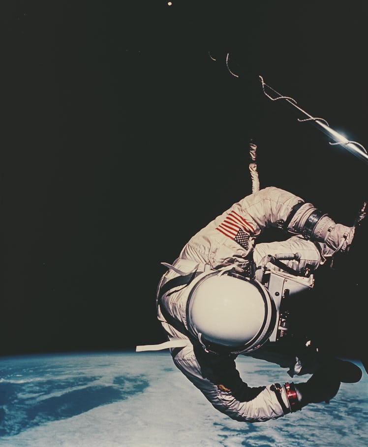 Astronaut Edwin 'Buzz' Aldrin Jr carries out EVA (extravehicular activity) during NASA's Gemini XII ...