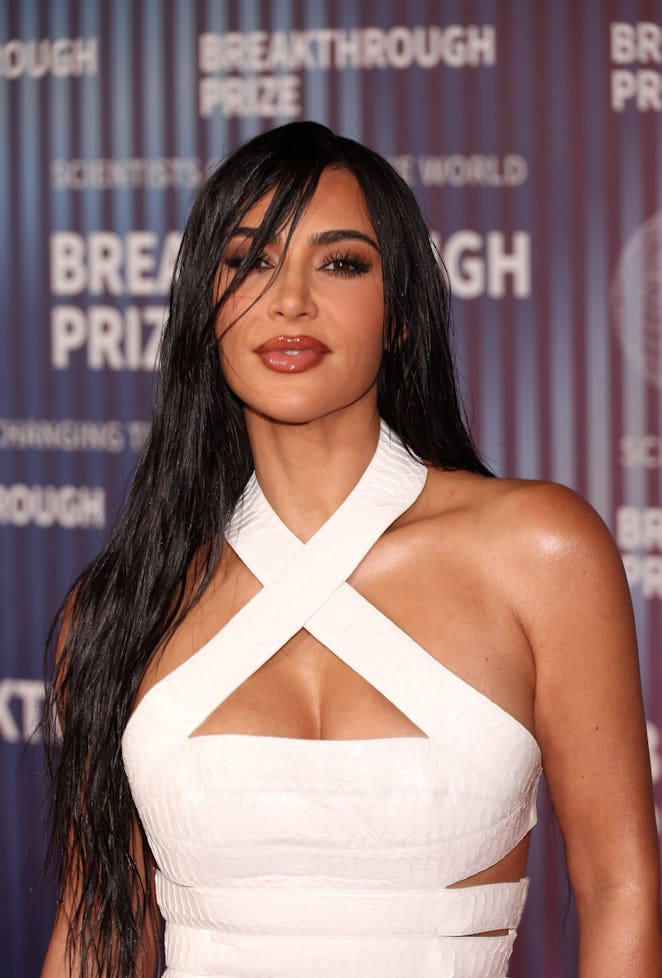 Kim Kardashian at the tenth Breakthrough Prize ceremony held at the Academy Museum of Motion Picture...