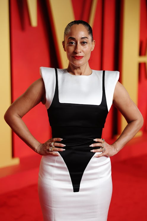 Tracee Ellis Ross grass-covered Dries Van Noten set