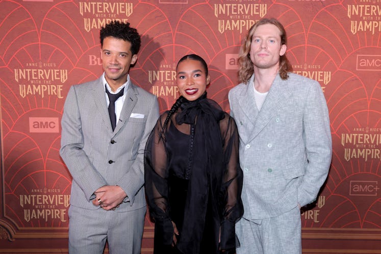 Jacob Anderson, Delainey Hayles and Sam Reid at the season two premiere of 'Interview With The Vampi...