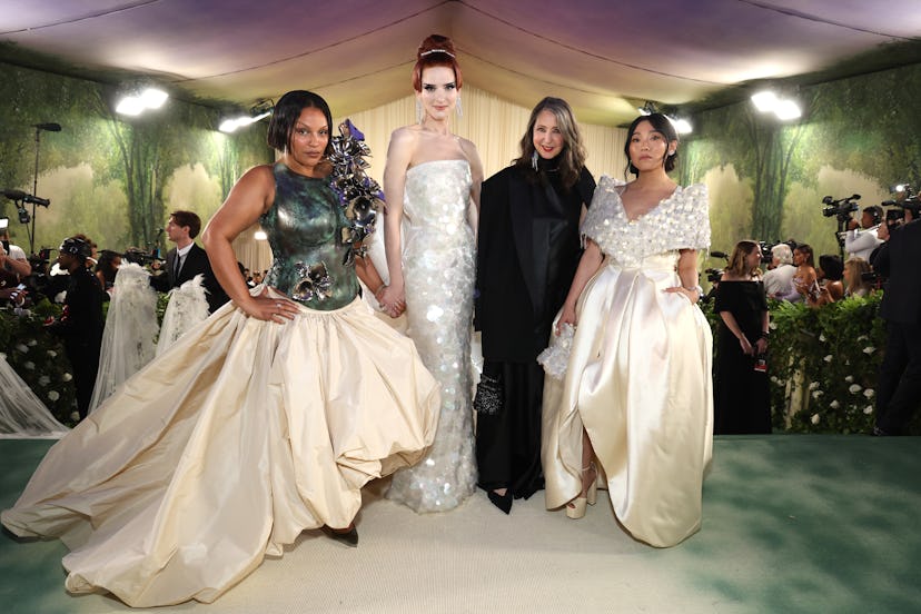 Ann-Sofie Johansson with celebrities wearing H&M to the Met Gala: Paloma Elsesser, Hari Nef, and Awk…