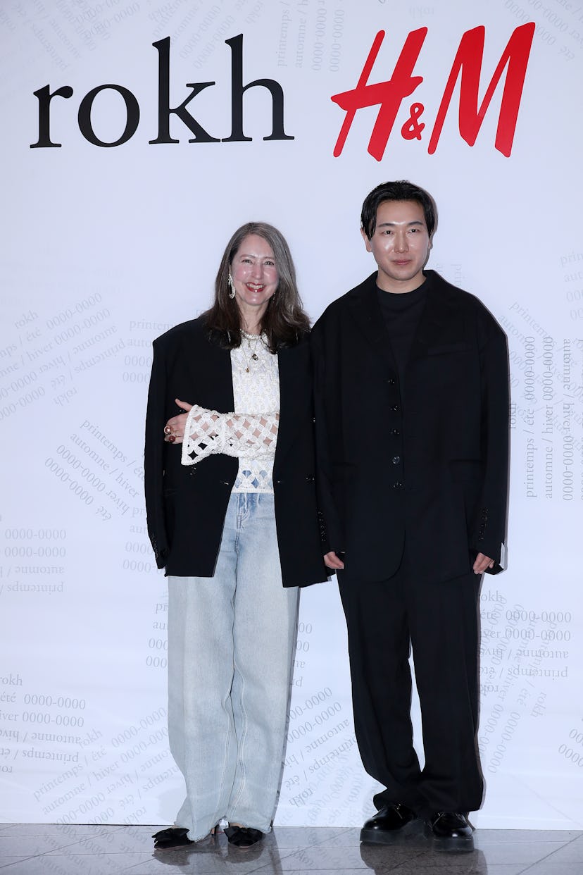 H&M Creative Director Ann-Sofie Johansson and designer Rok Hwang are seen at the H&M x rokh collabor…