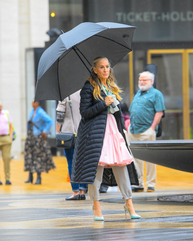 Sarah Jessica Parker is seen filming on location for "And Just Like That..." on May 10, 2024 in New ...