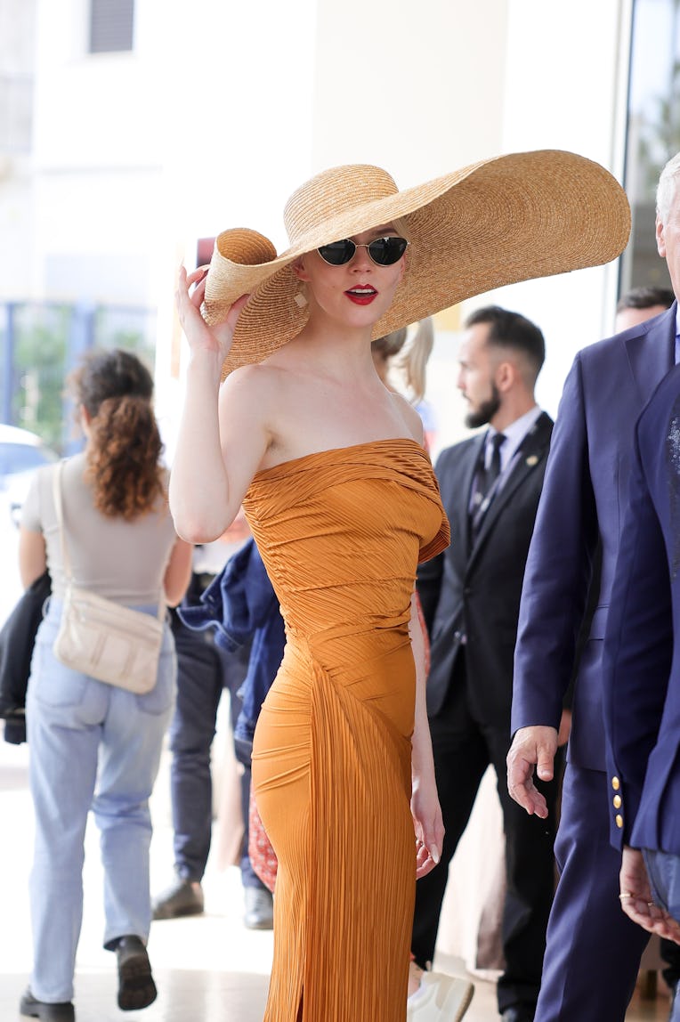 CANNES, FRANCE - MAY 13: Anya Taylor is seen arriving at Hotel Martinez ahead of the 77th Cannes Fil...