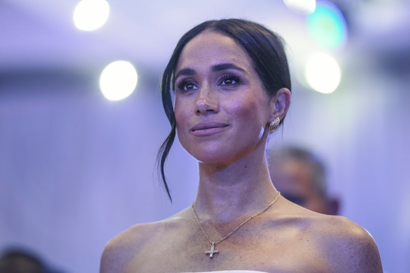 Meghan Markle, Duchess of Sussex paid tribute to Princess Diana during an event with Prince Harry. 