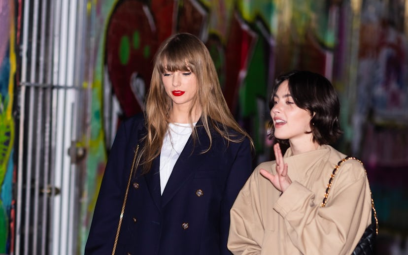 NEW YORK, NEW YORK - NOVEMBER 13: Taylor Swift and Gracie Abrams are seen in the Lower East Side on ...
