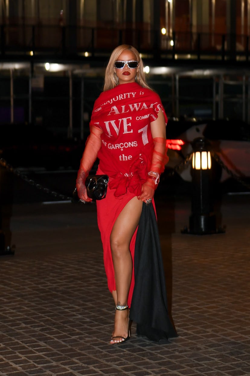 Rihanna seen out after Movie date night with ASAP Rocky in Tribeca on Mother's Day on May 12, 2024 i...