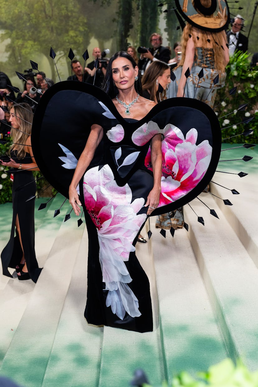 Demi Moore wore a custom Harris Reed gown at the 2024 Met Gala