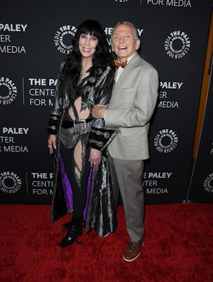 Cher, Bob Mackie arrives at the "Bob Mackie: Naked Illusion": A Legendary Evening With Bob Mackie, C...