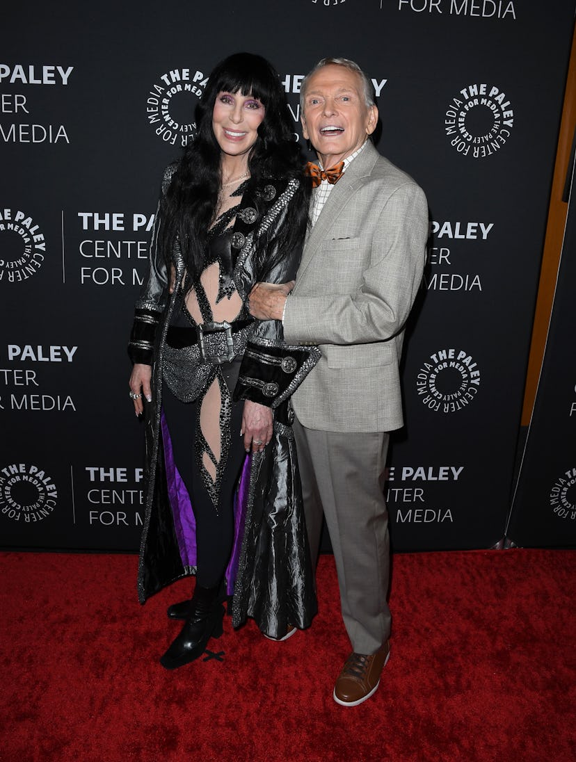 Cher, Bob Mackie arrives at the "Bob Mackie: Naked Illusion": A Legendary Evening With Bob Mackie, C...
