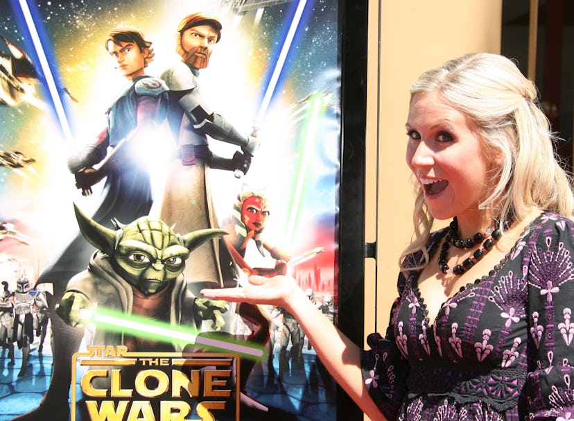 Ashley Eckstein arrives at the premiere of "Star Wars: The Clone Wars" on Aug. 10, 2008, in Los Ange...