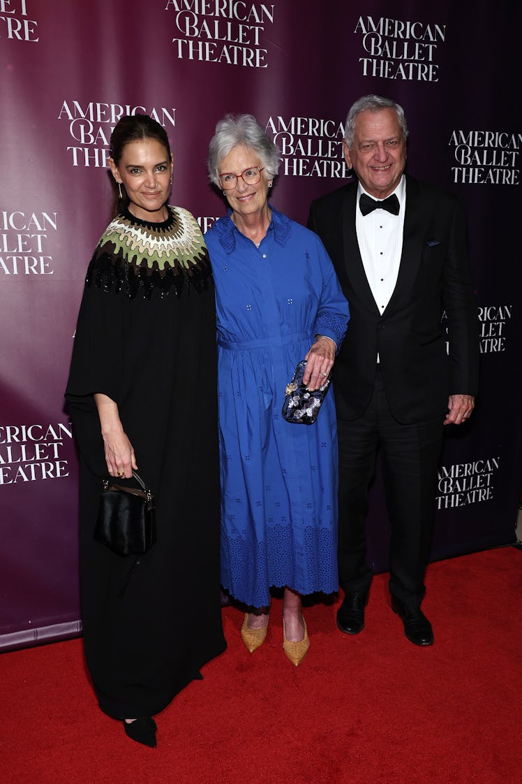 Katie Holmes, Kathleen Holmes and Martin Holmes attend the American Ballet Theatre Spring Gala at Ci...