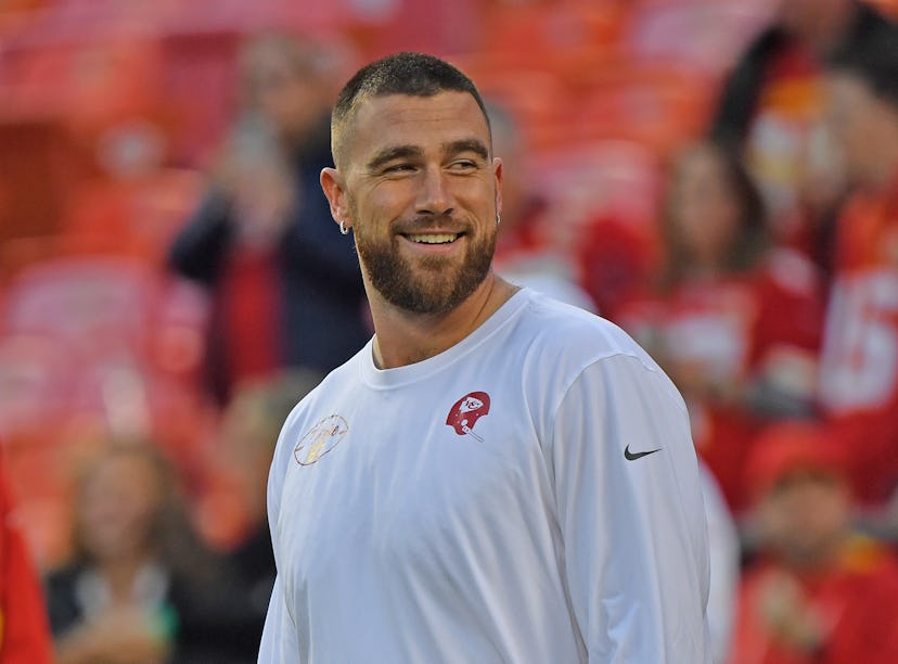 During the latest episode of his 'New Heights' podcast, Travis Kelce raved about Taylor Swift's Eras...