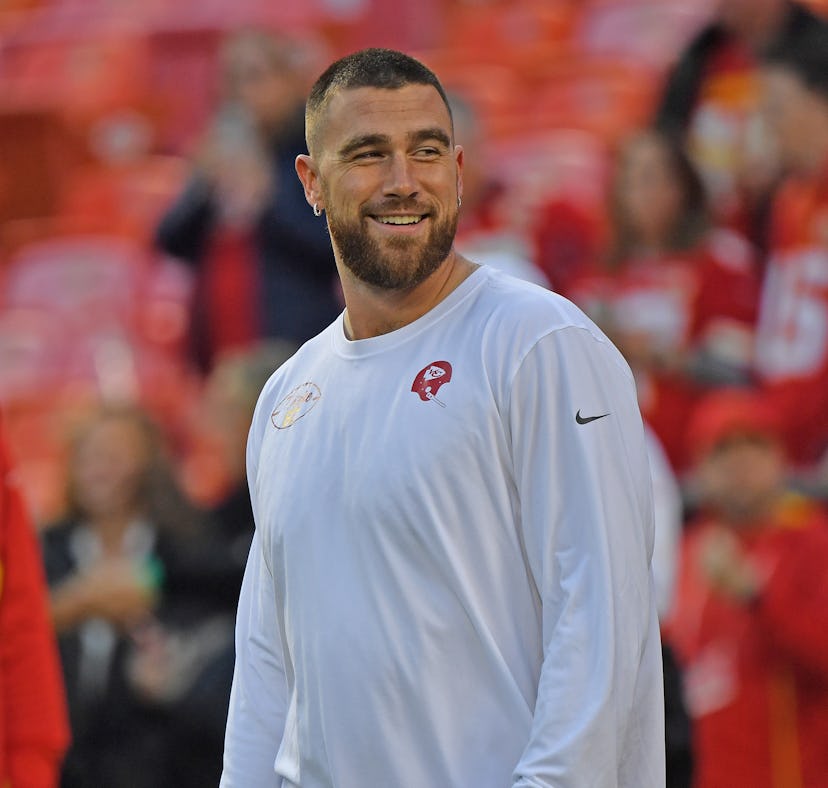 During the latest episode of his 'New Heights' podcast, Travis Kelce raved about Taylor Swift's Eras...