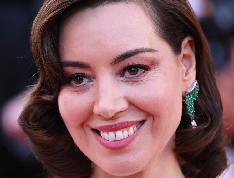 CANNES, FRANCE - MAY 16: Aubrey Plaza attends the "Megalopolis" red carpet during the 77th Annual Ca...
