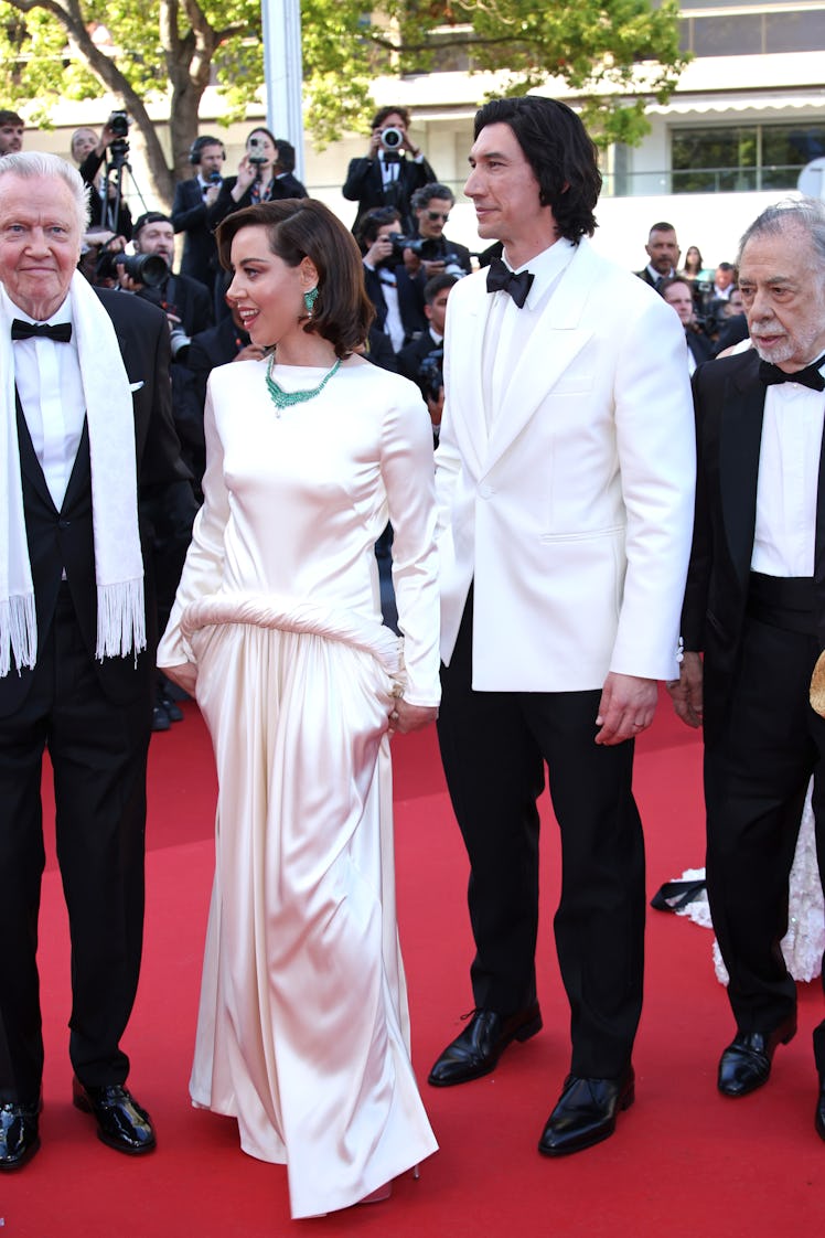 CANNES, FRANCE - MAY 16: Jon Voight, Aubrey Plaza, Adam Driver and Francis Ford Coppola attend the "...