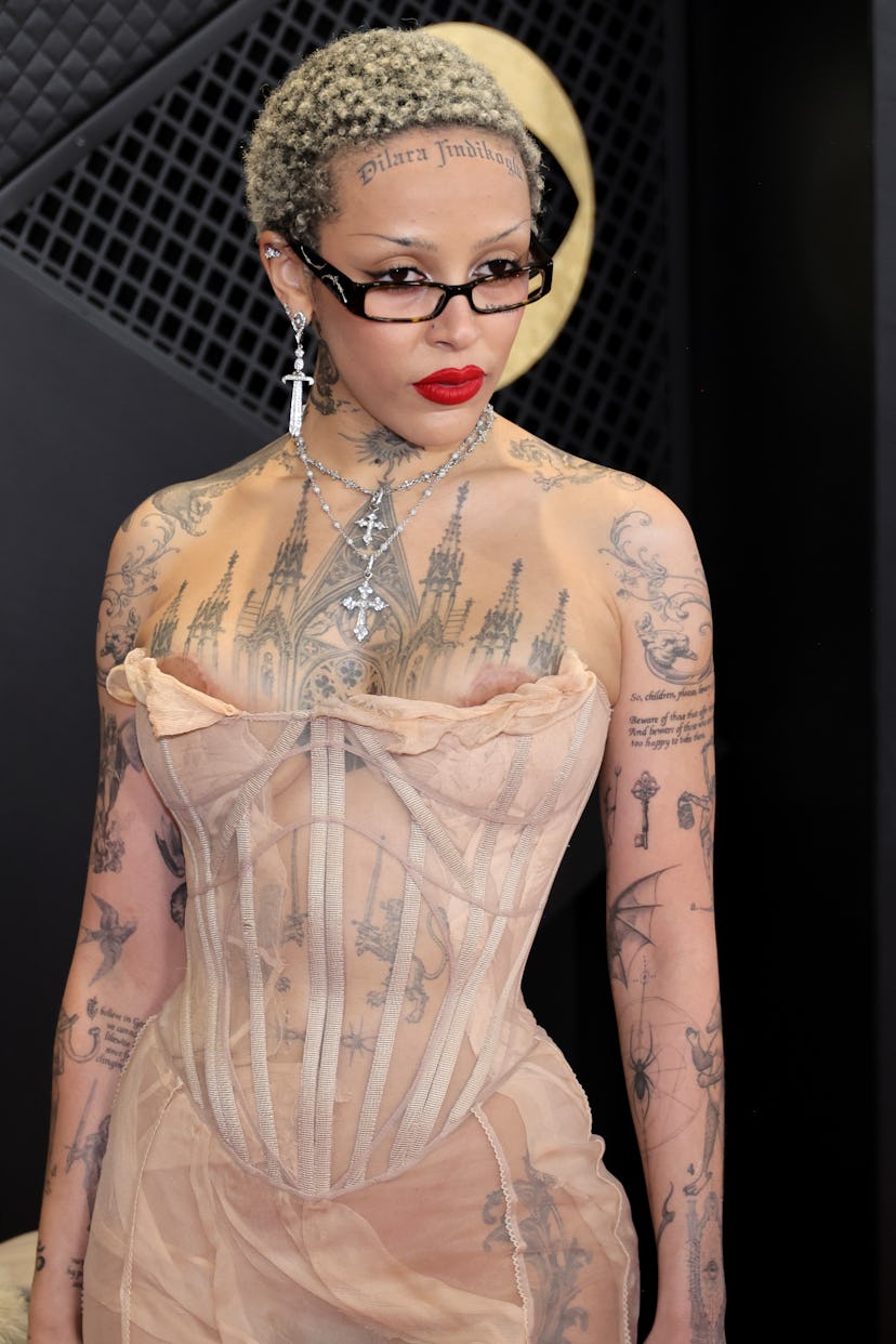 Doja Cat attends the 66th GRAMMY Awards at Crypto.com Arena in Los Angeles, California.