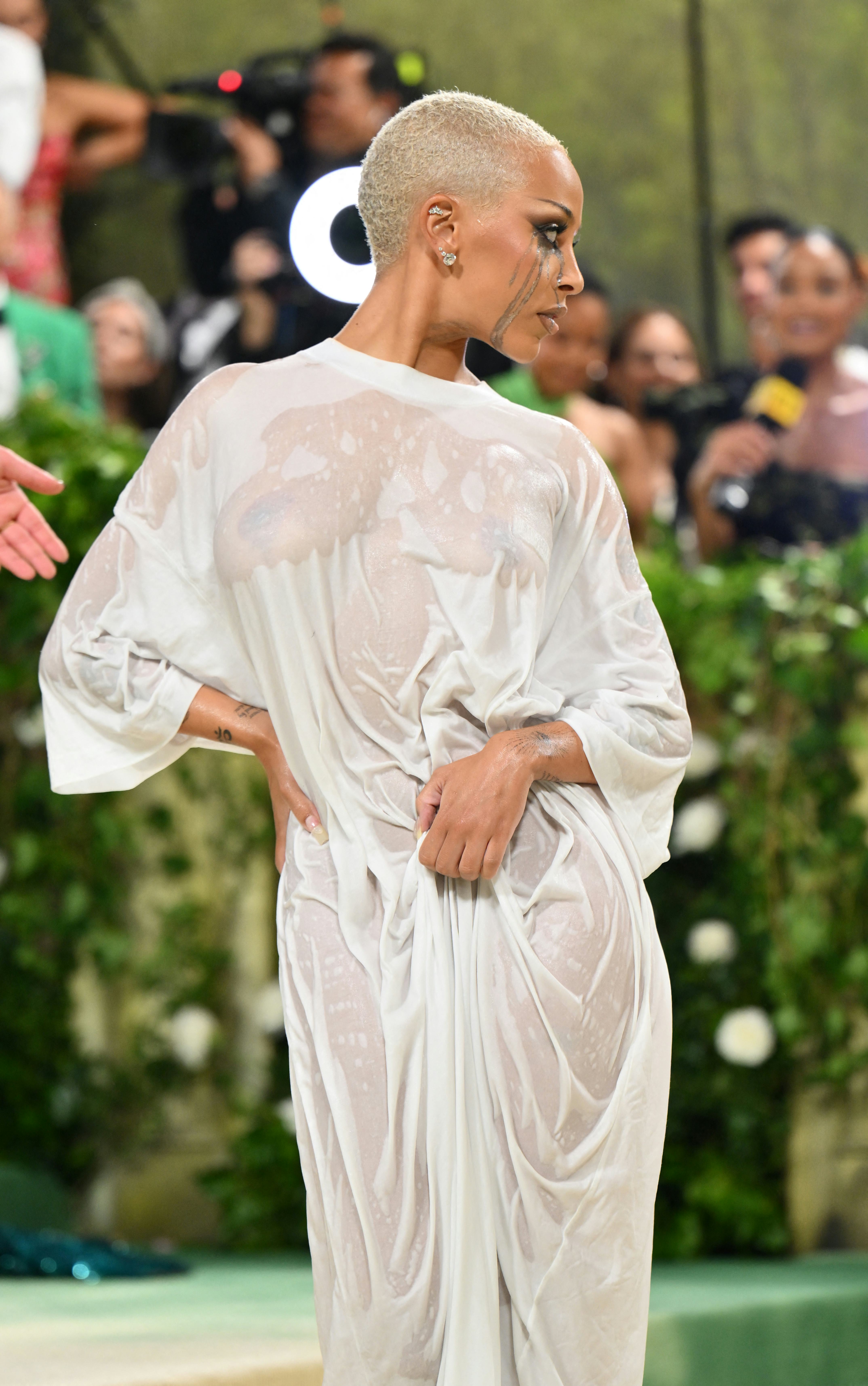 Doja Cat arrives for the 2024 Met Gala at the Metropolitan Museum of Art in New York.
