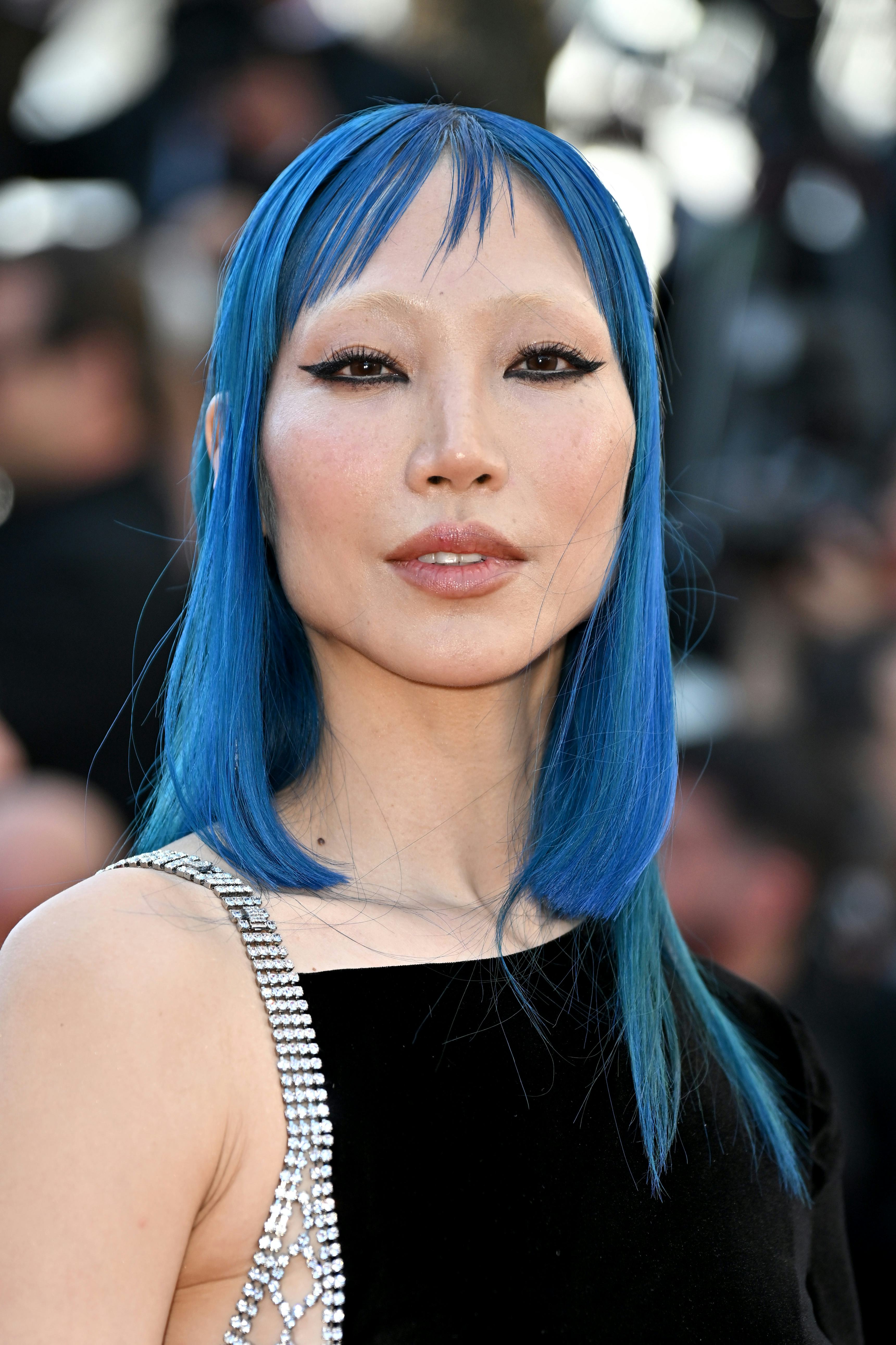 CANNES, FRANCE - MAY 17: SooJoo Park attends the "Kinds Of Kindness" Red Carpet at the 77th annual C...