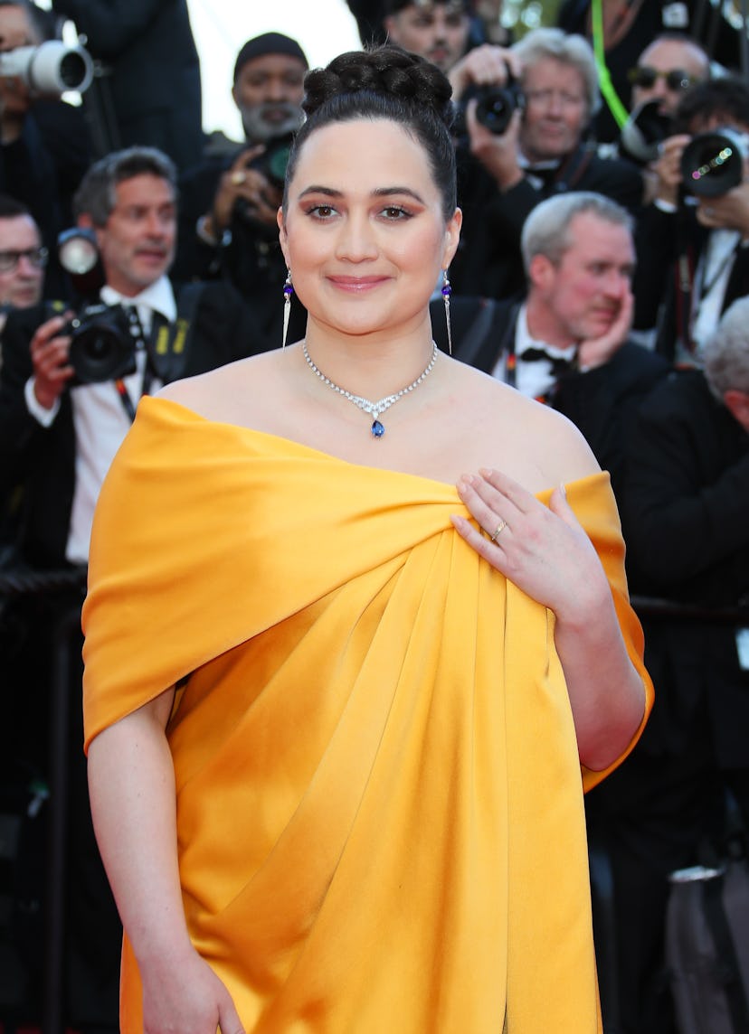 Lily Gladstone attends the "Kinds Of Kindness" Red Carpet at the 77th annual Cannes Film Festival at...