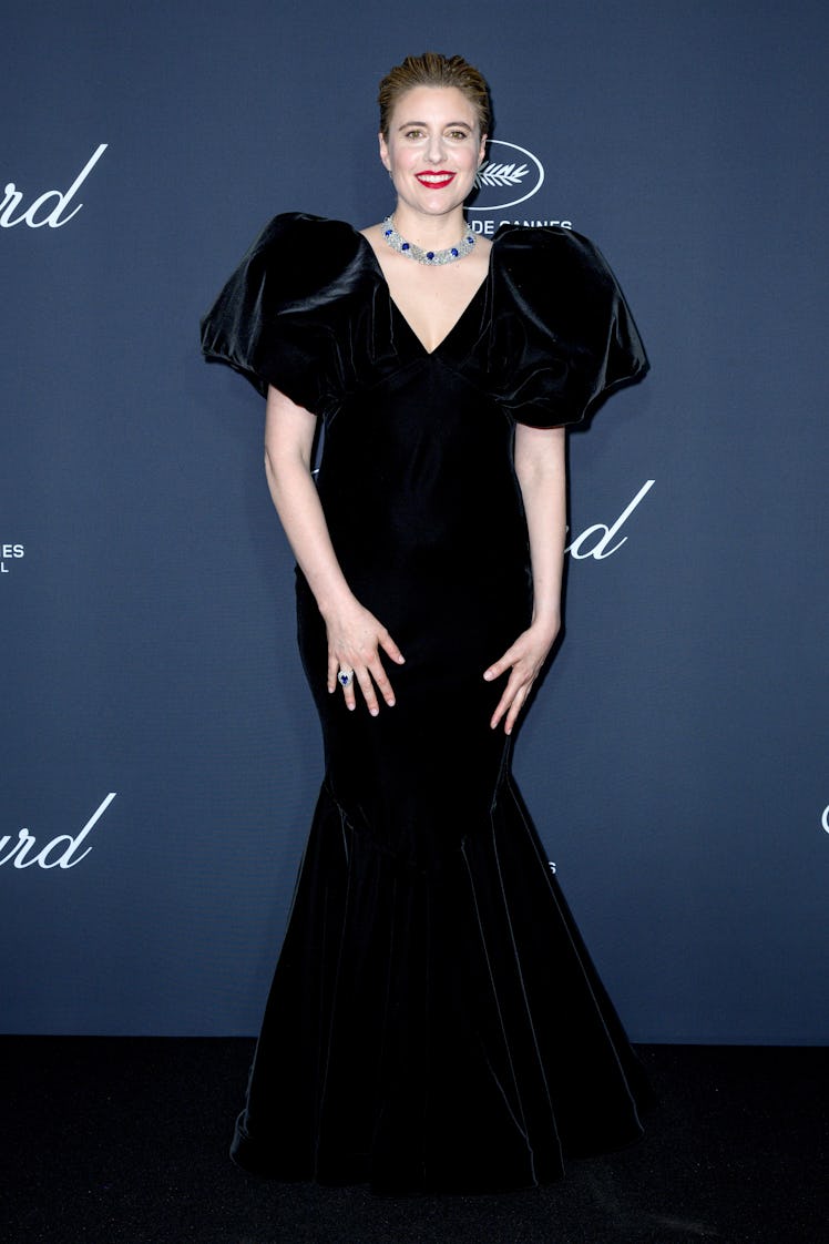 CANNES, FRANCE - MAY 17: Greta Gerwig attends the Chopard Trophy at the 77th annual Cannes Film Fest...