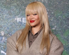 LONDON, ENGLAND - APRIL 17: Rihanna attends the FENTY x PUMA Creeper Phatty Earth Tone Launch Party ...