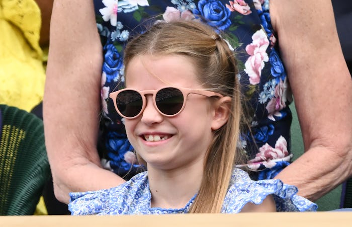 LONDON, ENGLAND - JULY 16: Princess Charlotte of Wales watches Carlos Alcaraz vs Novak Djokovic in t...