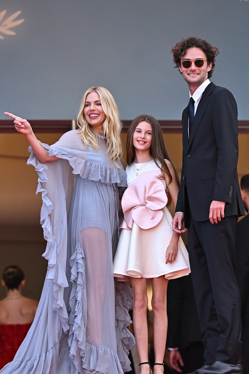 Sienna Miller and her daughter Marlow Sturridge on the Cannes red carpet