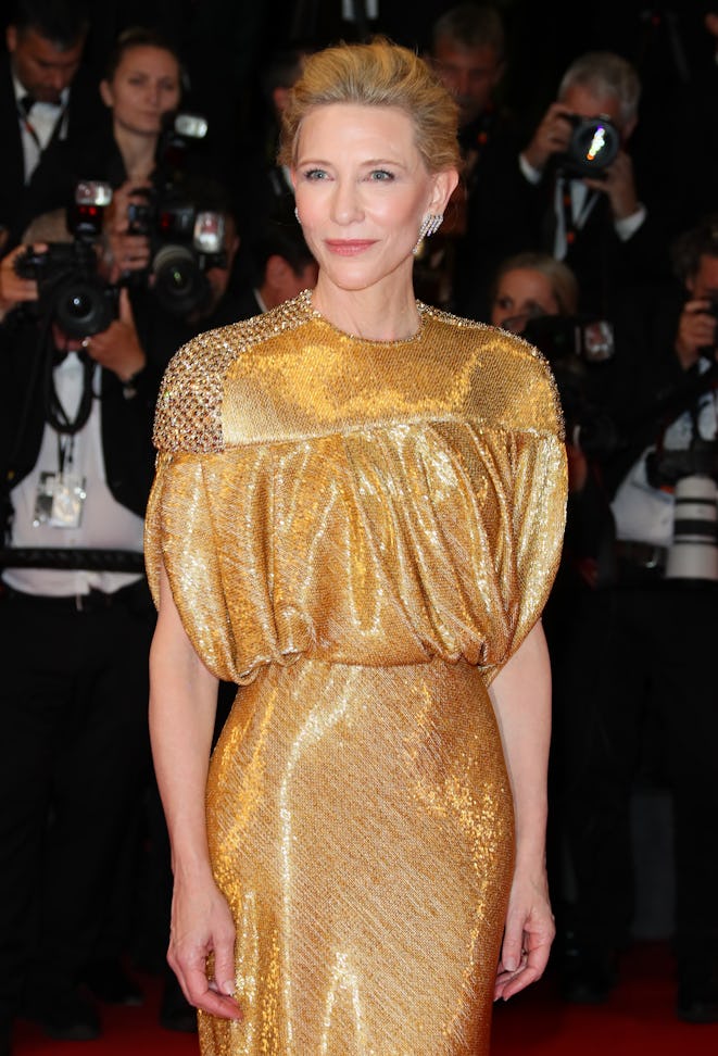 CANNES, FRANCE - MAY 18: Cate Blanchett attends the "Rumours" Red Carpet at the 77th annual Cannes F...