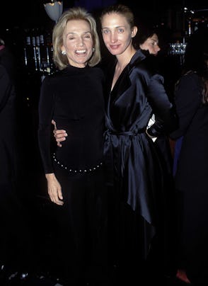 NEW YORK, NY - MAY 5: Lee Radziwill and Carolyn Bessette Kennedy at Supper Club for the party follow...