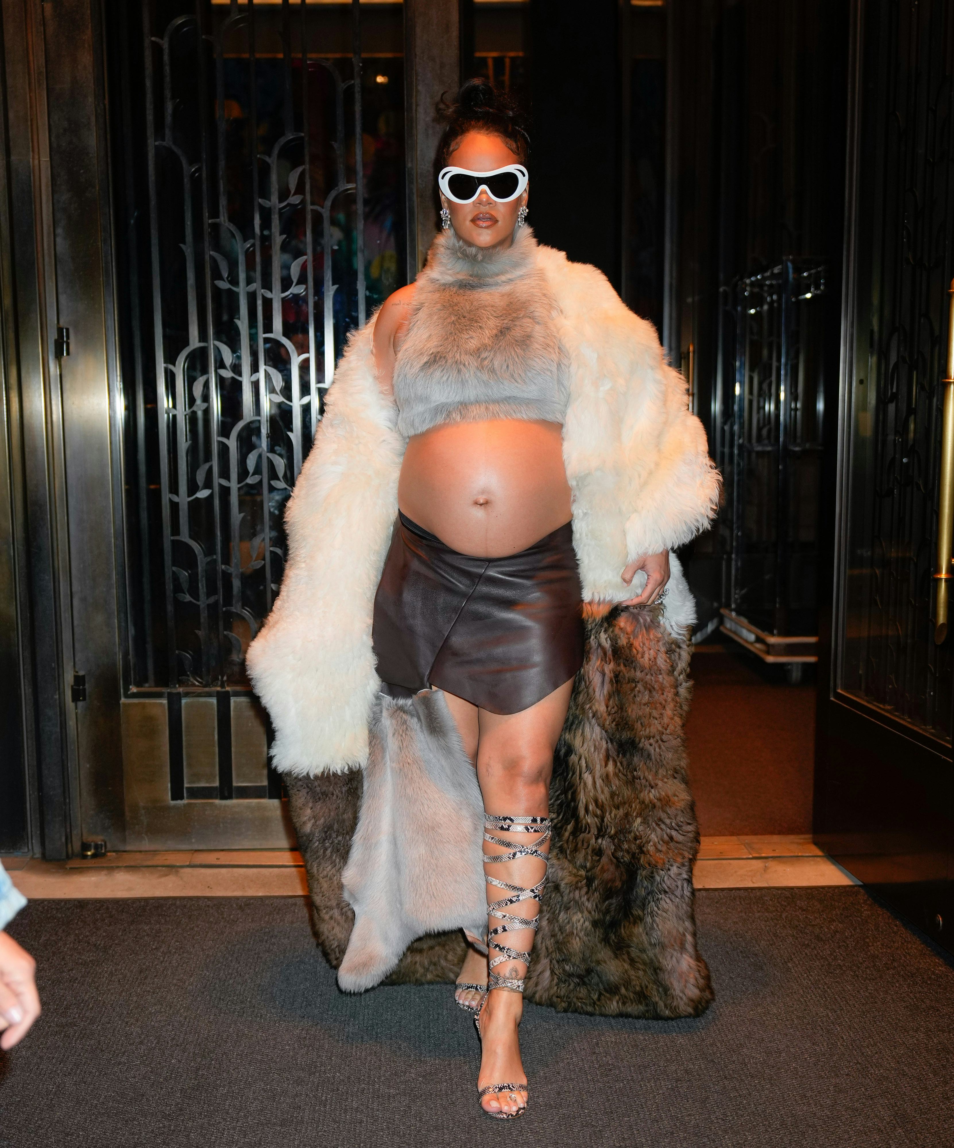 Rihanna stepped out in New York City wearing a fur outfit with lace-up sandals and a massive 9-carat&hellip;