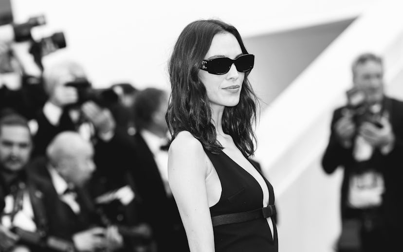CANNES, FRANCE - MAY 19: (EDITORS NOTE: Image has been converted to black and white.) Alexa Chung at...