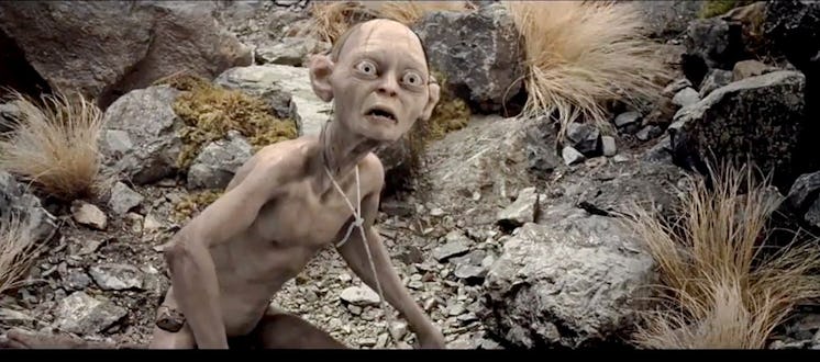 UNSPECIFIED - APRIL 06: In this screengrab, Andy Serkis (as Gollum) participates in a tribute to Pet...