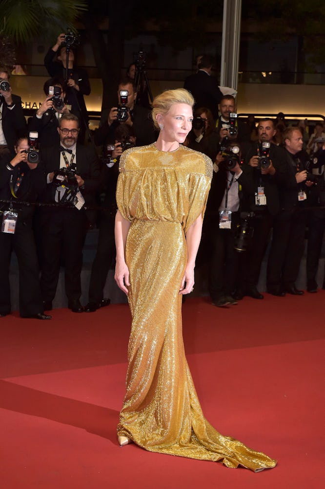 Australian actress Cate Blanchett at the 2024 Cannes Film Festival. Rumors about the red carpet. Cannes (France),...
